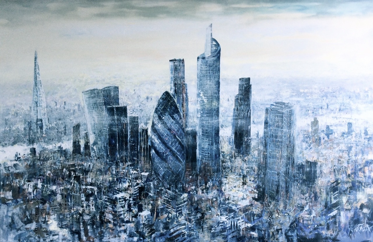 London city high-rise - 120 x 160 cm by Paul Ygartua