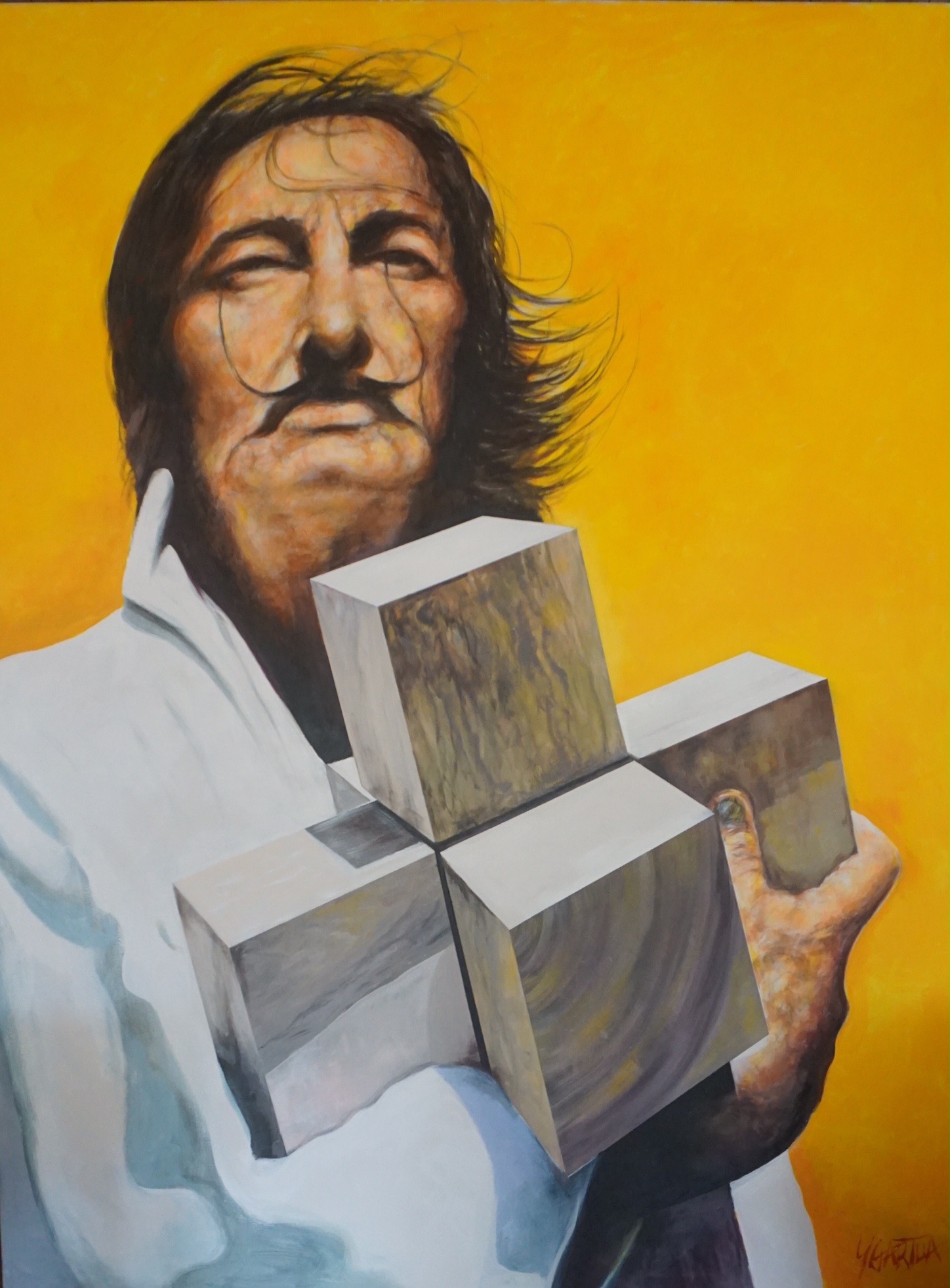 The Cross - Dali 2m x 2.6m by Paul Ygartua
