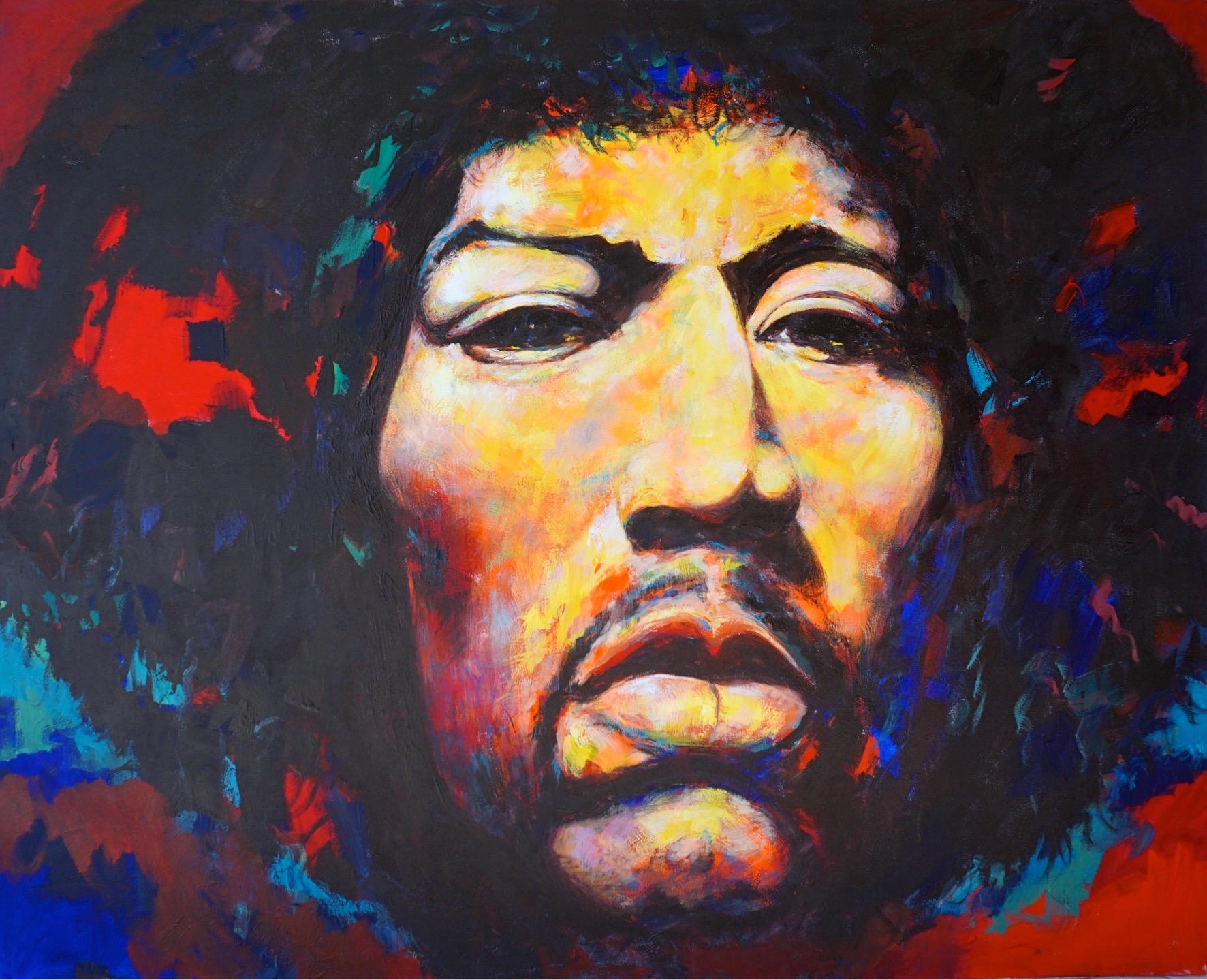 JIMI HENDRIX - 152 x 121 cm by Paul Ygartua