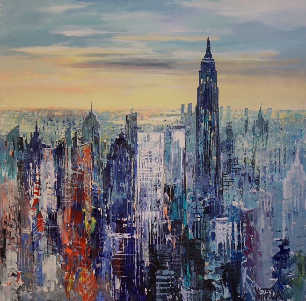 New York - Empire State 120 x 120 cm by Paul Ygartua